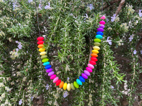 Scarborough Tce Rainbow lentil beads necklace - chaotic