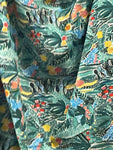 MEAGAN paper bag waist skirt - jungle garden print