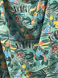 MEAGAN paper bag waist skirt - jungle garden print