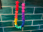 Star-shaped Scarborough Tce Rainbow necklace - ordered colours