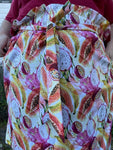 MEAGAN paper bag waist skirt - tropical fruit