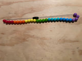 Baby Scarborough Tce Rainbow necklace - round beads orderly