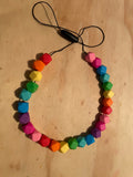 Baby Scarborough Tce Rainbow necklace - hexagon beads in chaotic order
