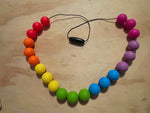 Medium Scarborough Tce Rainbow necklace - round beads orderly